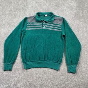VTG Club Hampton Collared Polo Shirt Size M Green Disco USA Made